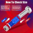64Pcs Thread Checker, Nut and Bolt Thread Checker, 36 Inch & 28 Metric Box Set Thread Gauge, Thread Checker Standard and Metric Suitable for Size Checker of Bolts or Nuts in Narrow Areas