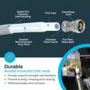 Eastman 5 Ft. Dishwasher Installation Kit, Braided Stainless Steel Supply Line with 3/8 Inch Compression Ends, 41041