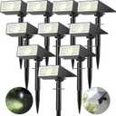 Solar Spot Lights Outdoor,10 Pack/56 LED Outdoor Lights for Yard Waterproof IP68, 4 Lighting Modes Solar Landscape Spotlights, Auto On/Off Solar Powered Flood Lights Garden Pathway,Cool White