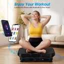 Vibration Plate for Lymphatic Drainage Weight Loss with Bluetooth, Black | Furaso Vibration Platform Machine with 200 Speed Levels, 450 Lbs Capacity, 2 Pull Rope, 5 Resistance Band for Home Women Men