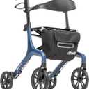 Drive Medical AeroWalk Ultra-Lite Rollator, 15.2 lb, 20" Seat Height, Blue