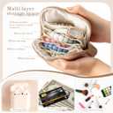 2 x 1 Pcs Small Travel Jewelry Case Bridesmaid Gift for Bachelorette Wedding Day, Mini Jewelry Pouch Organizer Bag with Zipper, Portable Waterproof Velvet Jewelries Bag for Rings, Necklaces (Brown)