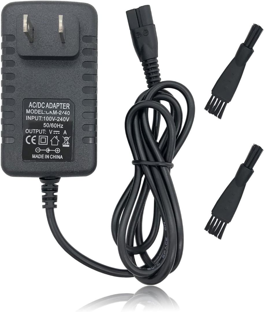 Charger Replacement for Babyliss PRO LoPROFX/Barberology GOLDFX/SILVERFX/FX673/FX870/FX787 Power Cord, with 2 Clean Brush