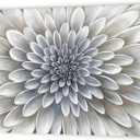 Yihui Arts White Flower Canvas Wall Art - Floral Artwork Print with Embellishment for Calm and Aesthetic Bedroom Decor (40"L x 30"W)