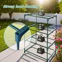 2 Pack Plant Stand Indoor Plant Shelf Outdoor,4 Tier Metal Greenhouse Shelves for Multiple Plant Pot Holder, Waterproof Greenhouse Shelving for Living Room Patio Home Decor for Gardening, 27.2 inches x 19.3 inches x 42.9 inches