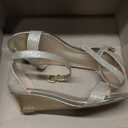 DREAM PAIRS Women's Ingrid Ankle Strap Low Wedge Sandal (9 Wide, Gold)