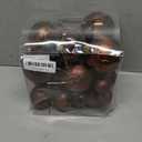 Senjie Brown Shatterproof Christmas Ornaments, 32 Pcs Spherical Balls for Xmas Trees