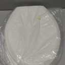 Gerber Elongated Toilet Seat with Cover, Soft Close, No Slam, Quick & Easy Install, Heavy-Duty Plastic, Adjustable Fit for Standard Elongated Toilets, Durable & Fade-Resistant, Biscuit G009921309
