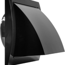 White ABS Plastic Exhaust Vent Hood with Flap - 4 Inch Fit - For Bathroom, Kitchen, Laundrie and Garage Ventilation Systems