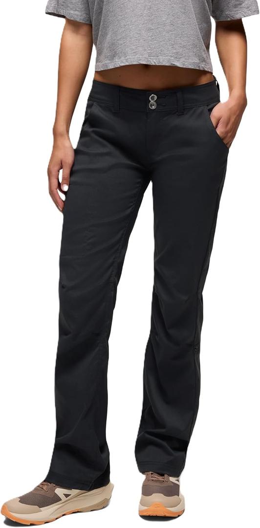 PrAna Womens Halle Pant (8 Tall, Black)