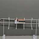 Spectrum Over the Door Organizer with Hooks for Hanging Coats Jackets Bags Totes & Towels, Easy Install Sturdy Steel Over Door Hook Rack Hanger for Bedroom Laundry Room Clost Storage, White