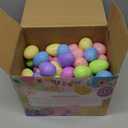 330 Pcs Easter Egg Hunt Set Includes 110 Prefilled Plastic Eggs with 220 Assorted Novelty Toys and Rings, Keychain, Stickers for Easter Baskets and Party Supplies