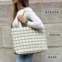 CITRUSY The Cloud Tote Bag Set | Puffer Tote Bag with Insert Pouch | Quilted Tote Bag for Women | Shoulder Puffy Bag