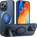 TORRAS for iPhone 16 Pro Max Case Translucent Black | Strong Magnetic & Seamless Stand, Fit for MagSafe, Military-Grade Drop Protection, Sturdy Adjustable Built-in Kickstand, Slim Matte Finish