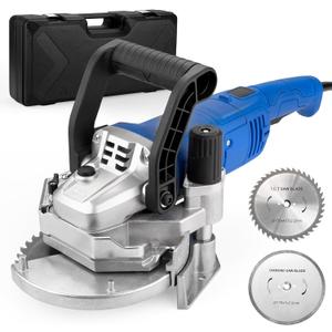 Heavy-Duty Undercut Saw Jamb Saw Kit 1800W 2.5HP 120V 60Hz, with Two 6.5" Alloy Blade (Wood) and One Diamond Blade (Tiles and Masonary), 13ft Cord, Model EUS1800
