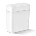 MOPALL Small Bathroom Trash Can with Lid, 3.2 Gallon / 11.5 L Slim Plastic Garbage Bin with PopUp Lid, Mini Waste Basket Can Dog Proof for Kitchen, Bedroom, Office, Laundry, Toilet, Rv, White