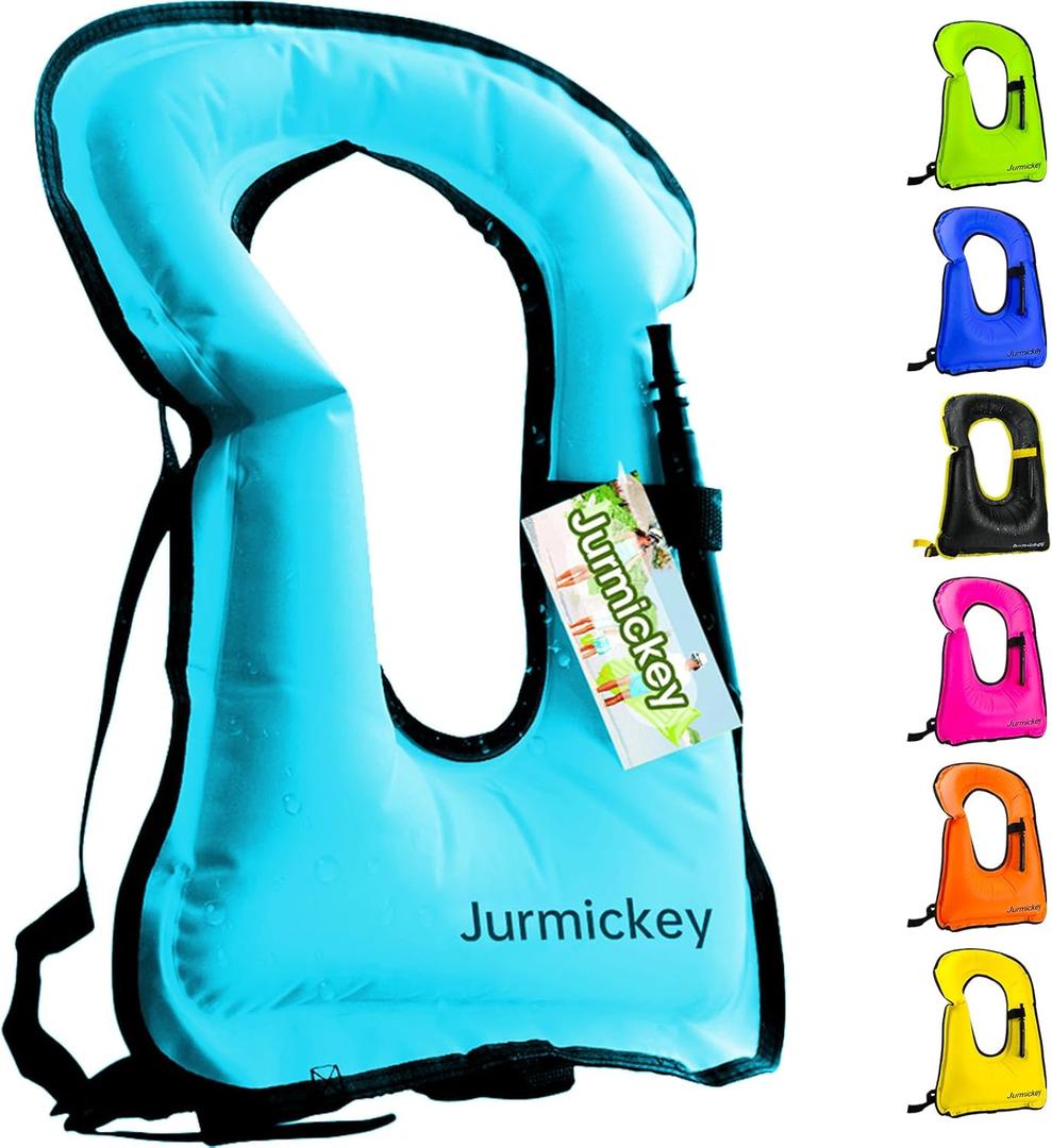 Inflatable Snorkel Vest Adults, Portable Snorkel Jacket, Buoyancy Vest for Snorkeling, Swimming, Kayaking, Boating, Safety Load Up to 220 Ibs (blue) Inflatable Snorkel Vest Adults, Portable Snorkel Jacket, Buoyancy Vest for Snorkeling, Swimming, Kayaking, Boating, Safety Load Up to 220 Ibs (blue)
