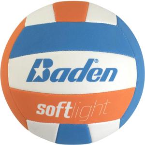 Baden | Softlight VXT1 | No Sting FlexFoam Cover | Youth Lightweight Training Volleyball | K-5 Youth Players | Official Size 5 + 20% Lighter | Official Ball of BYOP (Blue/Orange)