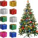 10 x Tinksky 24pcs Christmas Tree Small Gift Boxes Hanging Decorations Ornaments Party Favors (Random Color)