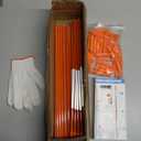 20Pcs Driveway Markers,4Ft Driveway Reflective Poles, Orange Fiberglass Snow Stakes with Reflective Tape for Easy Visibility at Night for Parking Lots (20, Orange)