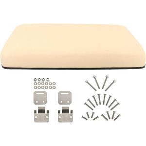 waltyotur Beige Front Seat Bottom Cushion Replacement for Club Car DS 2000.5 -Up Golf Cart