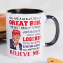 2 x Teen Boy Gift Ideas, Son Mug 11oz, Son Gifts from Mom Dad, Christmas Fathers Day Birthday Gift Ideas for Son, Son Ceramic Mug