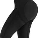 MERYOSZ Shapewear Tummy Control Shorts Body Shaper High Waisted Butt Lifting Panties Thigh Slimmer Capri Girdles (Large, Black)