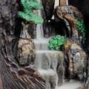 Backflow Incense Burner Cone Holder Waterfall Incense Burner Cool Inscent Fountain Falling Smoke Mountain Water Fall Incent Back Flow (Vase)