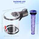 V6 Dust Bin Compatible with Dyson V6 DC58 DC59 DC62 DC74 Vacuum Cleaner Canister, V6 Dust Bin Canister Replacement Part No.965660-01 Type A interface