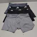 adidas Boys' Performance, Kids Underwear, Athletic Fit Microfiber Boxer Briefs (Large, Grey/Black/Graphic)