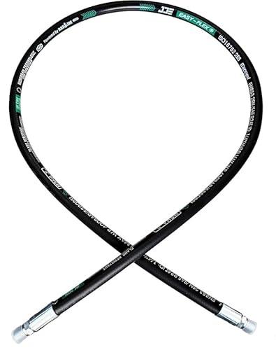 Heroson15611-06-06RW Hydraulic Hose Assembly 3/8 ”,Hydraulic Hose with Male NPT X Male NPT84”Long,4785PSI，Black