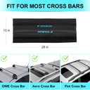 28" Soft Aero Roof Rack Pads for Various Crossbars with Two 15' Premium Scratch Resistant Silicone Buckle Tie Down Straps for SUPs, Surfboards, Kayaks, Canoes Includes Storage Bag