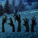 Anditoy 5 Pack Halloween Black Hands Yard Signs with Stakes Scary Silhouette Halloween Decorations for Outdoor Yard Lawn Garden Decor