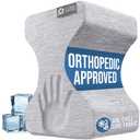 5 STARS UNITED Knee Pillow for Side Sleepers - Hip Pain Relief - Cooling Cover - Memory Foam Leg Cushion for Side Sleeping - Between Legs Pillow for Sciatica & Lower Back Pain, Arctic Gray