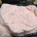 Faux Fur Bean Bag Cover (No Filler) Stuffed Animal Storage Adults Kids Pink, M For Kids