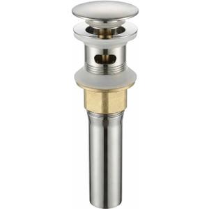Bathroom Sink Drain, Drain Stopper Bathroom Sink with Overflow, Assembly with Detachable Strainer Basket, Built in Anti Clogging Pop Up Drain Strainer, Stainless Steel Polishing 1Pcs