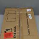 NEFROM C-Shaped End Tables, Sofa TV Trays Set of 2, Small Couch Side Table for Living Room, Bedroom, Bedside ET-X-BKW2