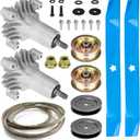 42 inch Mower Deck Rebuild Kit 130794 Spindle for AYP Craftsman Poulan Husqvarna LT1000 LT2000 YTH1842, Includes 532130794 Spindle, 129861 Pulley, 1/2" x 95 1/2" Belt 144959, 134149 Blade,131494 Idler