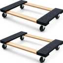 Simpli-Magic 79545 30 in. x 18 in. Hardwood Furniture Moving Dolly 1,320 lbs. Capacity 4 Swivel Wheels Heavy-Duty Furniture Dollies, 2 Pack