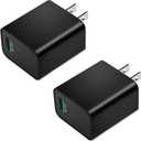 2 x 18W Fast USB Wall Charger, 2 Pack Quick Charge 3.0 Rapid Charging Block Compatible with Samsung Galaxy A42 A32 A31 A41 A51 A71 A71s A56 A55 A54 A53 A52 A26 A36 S26 5G Travel Plug Adapter