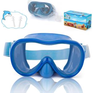 Kids Swim Goggles, Snorkel Mask Diving Mask Swimming Goggles with Nose Cover and Elastic Straps Cover & Mesh Bag & Ear Plugs Kids Swim Goggles, Snorkel Mask Diving Mask Swimming Goggles with Nose Cover and Elastic Straps Cover & Mesh Bag & Ear Plugs