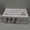 Cordless Vacuum Cleaner for Home, Lightweight Stick Vacuum Cordless Rechargeable with Power Suction, Up to 35 Mins Runtime, Hardwood Floor Vacuum for Pet Hair, Carpets, Tile (Red Grey)