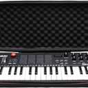 LTGEM Hard Travel Case for Akai Professional MPK Mini Plus USB MIDI Keyboard Controller with 37 Mini Keys - Protective Carrying Storage Bag, Black