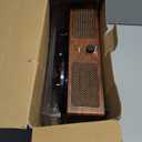 Vinyl Record Player Wireless Turntable with Built-in Speakers and USB Belt-Driven Vintage Phonograph Record Player 3 Speed for Entertainment and Home Decoration (Brown)