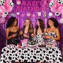 Cowgirl Birthday Party Decorations Supplies - 229 Pcs Western Disco Party Kit with Banner, Plates, Cups, Cutlery, Balloons & Table Cover, Serve 30