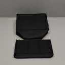 Purse Organizer Insert, Handbag Organizer with Zipper, Tote Shaper with Cup Holder & Keychain, Compatible with LV, Neverfull, MK, COACH, Longchamp, Kate Spade  Black-Lg (Large)