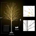 6FT Lighted Birch Tree with 880 LED Warm White Lights, 8 Modes, Timer Remote Faux Prelit Twig Christmas Tree, Light Up Trees for Indoor Outdoor Xmas Holiday Party Decoration