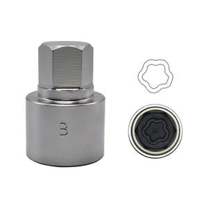JEUCLEL 044 Wheel Locking Nut Key Compatible with BMW Series, (Socket OD 27mm - ID 25mm), Wheel Lock Nut Socket Adapter, Wheel Anti-Theft Lug Nut Removal Tool, Anti-Theft Screw Remover