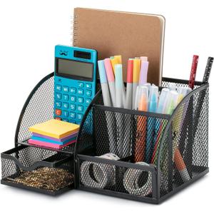 Mr. Pen- Mesh Desk Organizer, Black, Pen Holders Organizers, Desk Pencil Organizer, Pen Holder, Pencil Holder