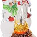 Roman Snowmen Couple by Campfire 8 Inch Acrylic Swivel Plug-in Bubble Night Light